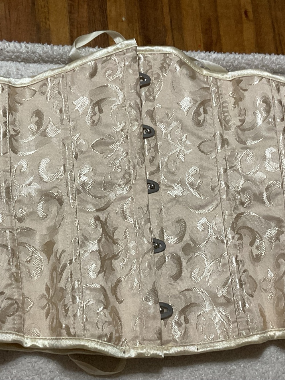 Cream Brocade Underbust Waist Cincher